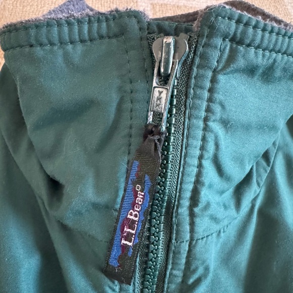 L.L. Bean Fleece Lined Warm-Up Jacket Full Zip Winter Outdoor Coat Green XXL - Picture 6 of 9